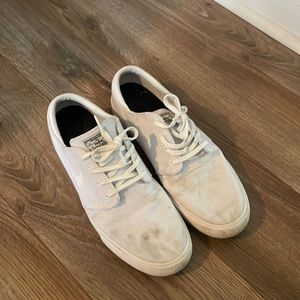 Nike White Stefan Janoski Canvas Skate Shoes